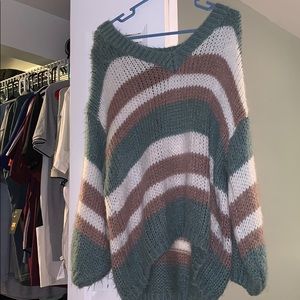 Crochet knit sweater